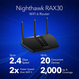 NETGEAR Nighthawk WiFi 6 Router (RAX30) 5-Stream Dual-Band Gigabit Router, AX...