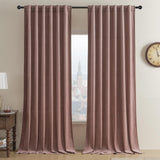 Timper Velvet Curtain Wild Rose - 120 inches Long Tall Curtains Luxurious Dec...