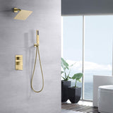 sumerain Rain Shower System Brushed Brass Dual Functions Shower Faucet Comple...