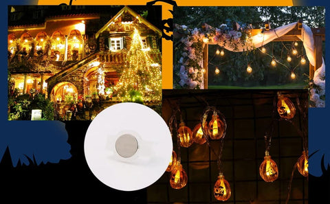 100PCS Extra Strong Magnetic Christmas Light Clips, with Iron Sheet and Screw...