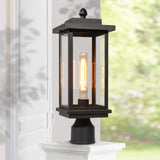 classy leaves Outdoor Post Lights, Black Farmhouse Lamp Post Light Fixture, W...