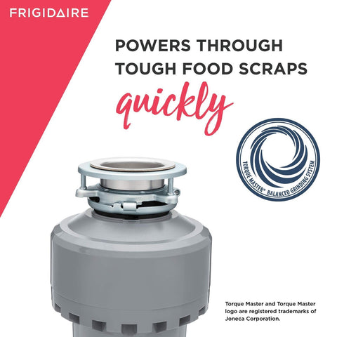 Frigidaire 1.25 HP Corded Garbage Disposal for Kitchen Sinks | FF13DISPC1