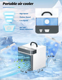 Portable Air Conditioner, Mini Personal Ice Fan with 3 Speeds, Small Anti-lea...