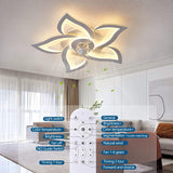 Dalouguan Flush Mount Ceiling Fan with Lights, Samll, 24"-Reversible-White