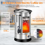 Coffee Urn 17L Large Coffee Dispenser with Internal Stage 113 Cups Full Stain...