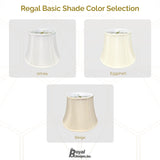 Royal Designs Modified Bell Lamp Shade - White - 11 x 18 x 13.5