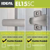 Ideal Security EL Keyed Lever Mount Latch with Deadbolt, Surface Mount Storm ...