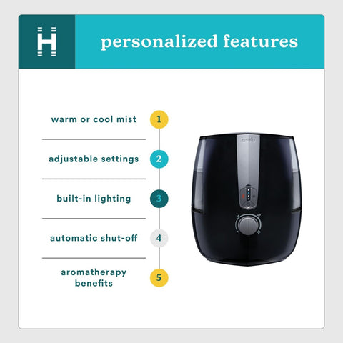 Homedics TotalComfort Plus Humidifier &#8211; Large Air Humidifiers for Bedroom,