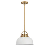 Arte - Industrial Metal 2-Tone Ceiling Light, White and Gold