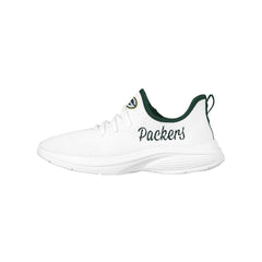 FOCO Women's NFL Team Logo Athletic Shoes Sneakers Green Bay Packers 9 White