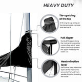 SavvyCraft Waterproof Mainsail Boom Cover, Heavy Duty 600D Sailboat Mainsail ...