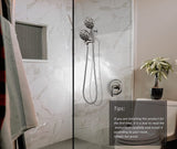 Shower Faucet Set with Valve, High Pressure 3-way Water Diverter Shower Trim ...