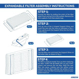 Aerostar MERV 13 Collapsible Replacement Filter for Aprilaire 413,(Pack of 2)