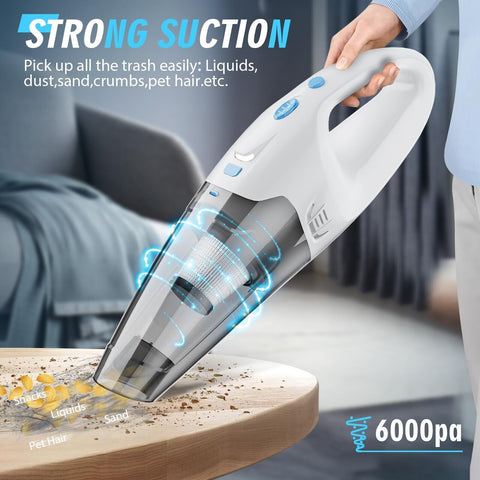 Handheld Vacuum Cordless,Car Hand Vacuum Cleaner,Dust Busters Cordless Rechar...