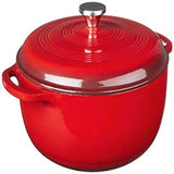 Lodge 7.5 Quart Enameled Cast Iron Dutch Oven Quart, Island Spice Red