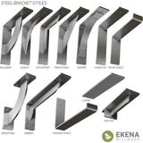 Ekena Millwork BKTM03X16X16MOHSV Steel Bracket Morris, 3"W x 16"D x 16"H, Ham...