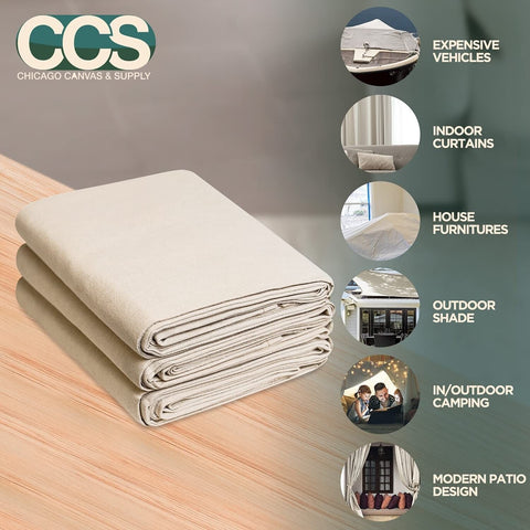 Heavy Purpose Canvas Drop Cloth with Grommets by CCS CHICAGO CANVAS & SUPPLY ...