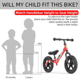 RoyalBaby Toddler Balance Bike for 2 to 5 Years Old Boys Girls Toys Gift, Lig...