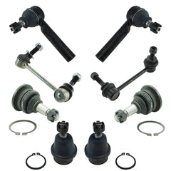 TRQ Front Steering & Suspension Kit Ball Joint Sway Bar Stabilizer Link Tie R...