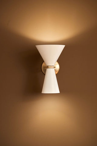 Kichler Phix 13.5 Inch 2 Light Wall Sconce in Champagne Bronze with White