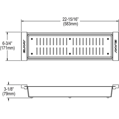 Elkay Dart Canyon LKC0722LSS Stainless Steel 6-7/16" x 21-1/2" x 2-1/2" Colan...