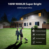 iMaihom 100W Motion Sensor LED Security Light, 9000LM Super Bright Flood Ligh...