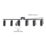 Globe Electric 64000053 6-Light Foldable Track Lighting, Matte Black, Ceiling...