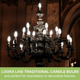 Sigalux E12 LED Bulb Dimmable, Candelabra LED Light Bulbs, Chandelier Light B...