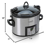 Crock-Pot 6 Quart Cook & Carry Programmable Slow 6-Quart, Stainless Steel