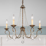 Livex Lighting 6515-71 Pennington 5 Light Chandelier, Hand Applied Venetian G...