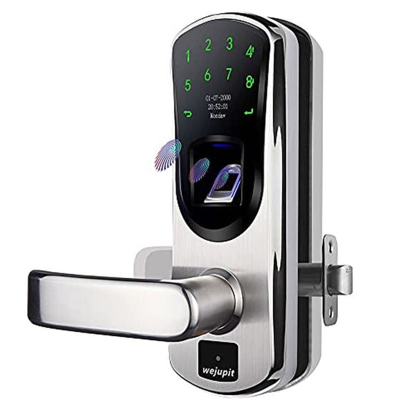 V8 Keyless Entry Smart Door Lock,Fingerprint Stainless Steel Touchscreen with...