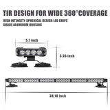Amber White 38.5" LED Rooftop Strobe Lights Bar, Double Side Flashing Emergen...