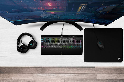 Corsair K55 RGB PRO XT - Dynamic Per-Key RGB Backlighting - Six Macro Keys wi...