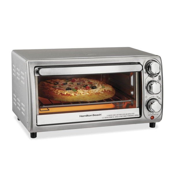 Hamilton Beach 31143 4-Slice Toaster Oven with 5 Cooking Modes (Bake, Broil, ...