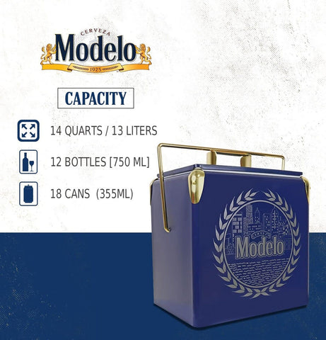 Modelo Retro Ice Chest Cooler with Bottle Opener 13L (14 qt), 18 Can Capacity...