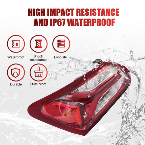 Tail Light Brake Lamps Compatible with 2019 2020 2021 2022 Chevy Malibu Rear ...
