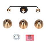 Black Gold Bathroom Light Fixtures, Modern 3-Light Vanity Light Over Mirror, ...