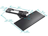 Monoprice Adjustable Ergonomic Keyboard Tray &#8211; With a 26.4 x 10in Full Siz