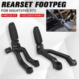 Motorcycle Footpegs Rear Passenger Foot Pegs Compatible with Harley Nightster...