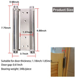 Pair of 8" Heavty Duty Double Action Spring Hinges, Self Closing Door Hinges ...