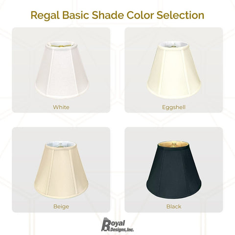 Royal Designs, Inc. Deep Empire Lamp Shade - Eggshell - 9 x 18 x 14