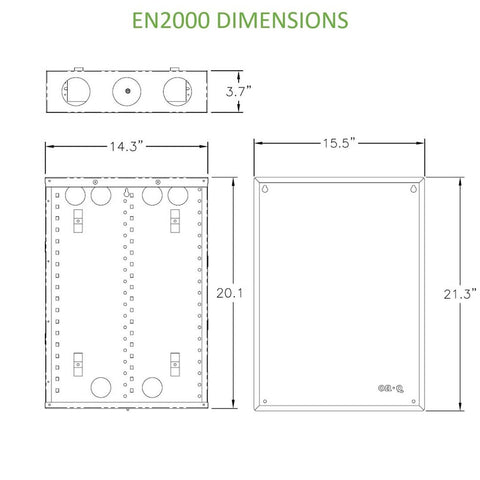 Legrand - OnQ 20 Inch Media Enclosure, 20 Gauge Cable Management Box, Cable W...