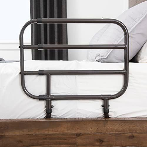 Able Life Bedside Extend-A-Rail, Adjustable Senior 1 Count (Pack of 1), Black