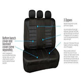 FH Group Car Seat Covers Full Set 3D Air Mesh - Universal Fit, Black