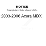 Kugel Front Rear Wheel Bearing Kit Replacement For 2003-2006 Acura MDX - Left...