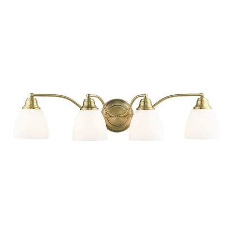 Livex Lighting 13674-02 Somerville 4-Light Bath Light, Polished Brass