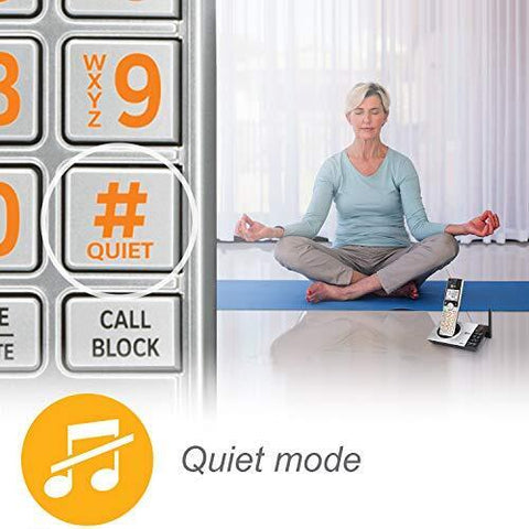 AT&T CL82507 DECT 6.0 5-Handset Cordless Phone for Home 5 Handset, Silver