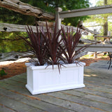 Mayne Cape Cod Rectangle Planter - White - 24in L x 11in W x 11in D - Polyeth...