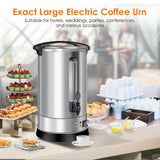 Coffee Urn 17L Large Coffee Dispenser with Internal Stage 113 Cups Full Stain...