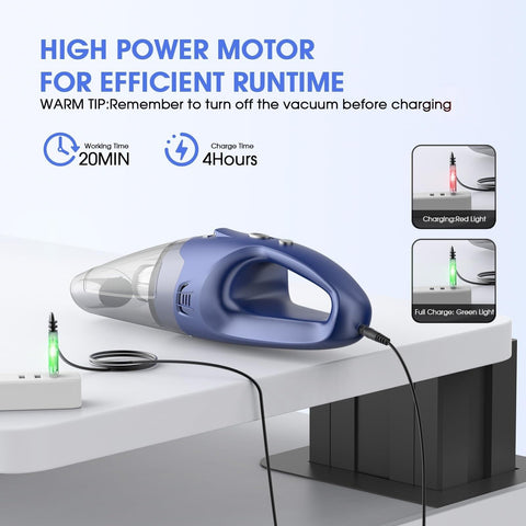 Handheld Vacuum Cordless Rechargeable,Car Vacuum Cordless Cleaner,1.5lbs Ligh...